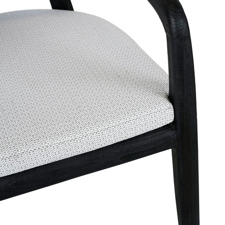 Dawn Black/White Outdoor Dining Chair - Ornate Home