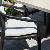 Dawn Black/White Outdoor Dining Chair - Ornate Home