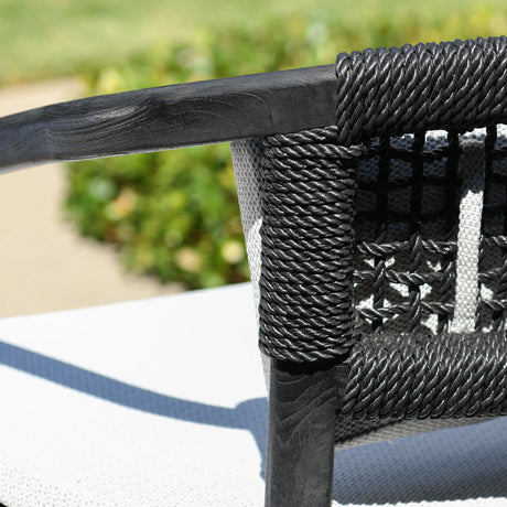 Dawn Black/White Outdoor Dining Chair - Ornate Home