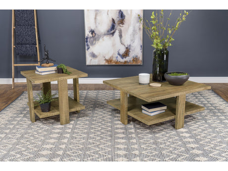 Dawn Mango Brown 2-piece Round Coffee and End Table Set - Ornate Home