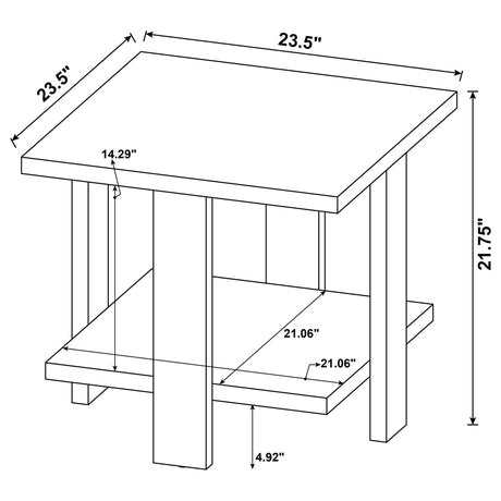 Dawn Mango Brown 2-piece Round Coffee and End Table Set - Ornate Home