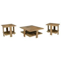 Dawn Mango Brown 3-piece Round Coffee and End Table Set - Ornate Home