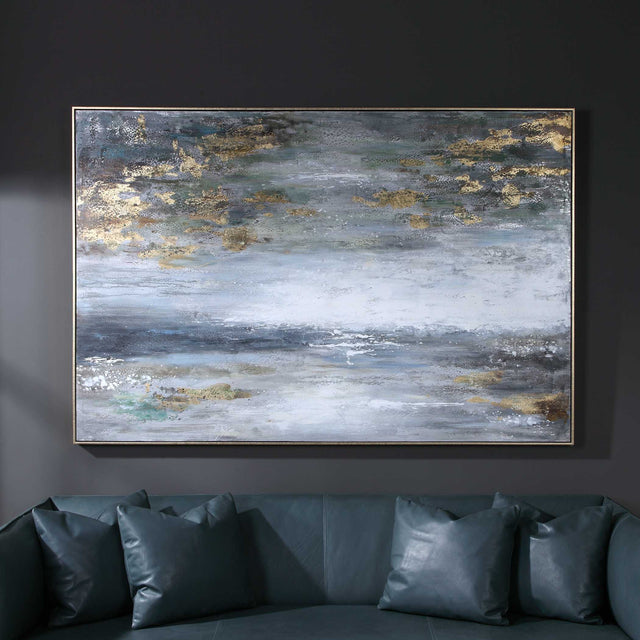 Dawn To Dusk Multicolor Hand Painted Art - Ornate Home
