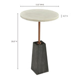 Dawn White Accent Table - Ornate Home