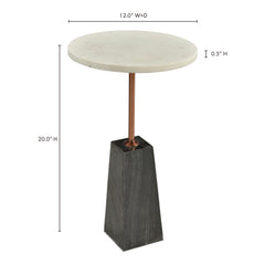 Dawn White Accent Table - Ornate Home