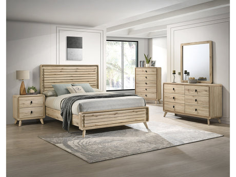 Dawson Light Brown Panel Bedroom Set - Ornate Home