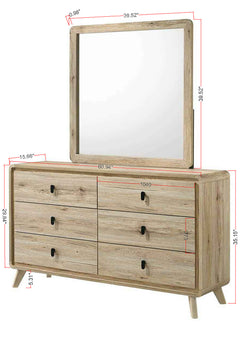 Dawson Light Brown Panel Bedroom Set - Ornate Home