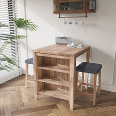 Dawson Oak 36" 3-Piece Counter Height Dining Set - Ornate Home