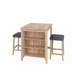 Dawson Oak 36" 3-Piece Counter Height Dining Set - Ornate Home