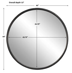 Dawsyn Black Round Mirror - Ornate Home