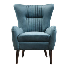 Dax Blue/Woodtone Mid-Century Accent Chair - Ornate Home