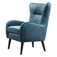 Dax Blue/Woodtone Mid-Century Accent Chair - Ornate Home