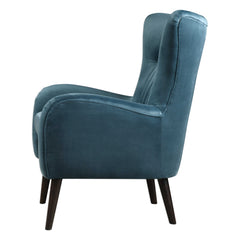 Dax Blue/Woodtone Mid-Century Accent Chair - Ornate Home