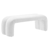 Dax Frost 50.5" Chenille Upholstered Accent Bench - Ornate Home