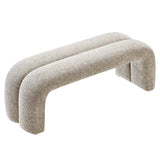 Dax Khaki 50.5" Chenille Upholstered Accent Bench - Ornate Home