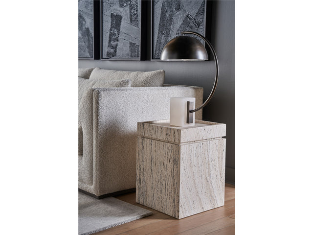 Daxton White Travertine Accent Table - Ornate Home