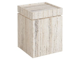 Daxton White Travertine Accent Table - Ornate Home