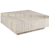 Daxton White Travertine Cocktail Table - Ornate Home