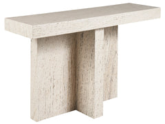 Daxton White Travertine Console Table - Ornate Home
