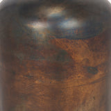 Daya Antiqued Gold Tall Metal Vase