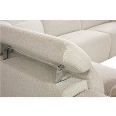 Dayana Beige Boucle Power Motion Sectional Sofa - Ornate Home