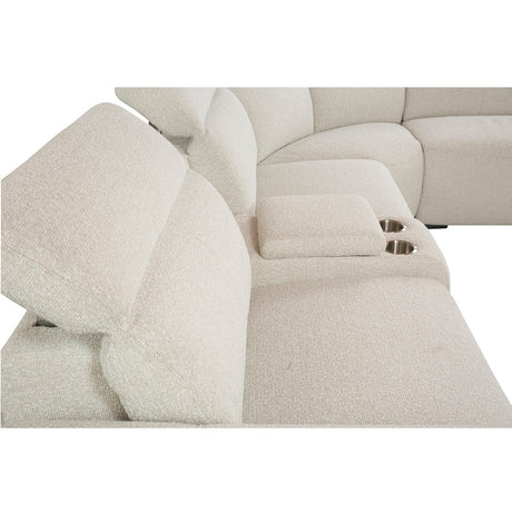 Dayana Beige Boucle Power Motion Sectional Sofa - Ornate Home