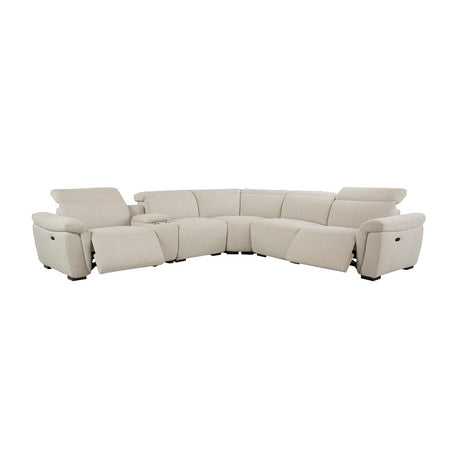 Dayana Beige Boucle Power Motion Sectional Sofa - Ornate Home