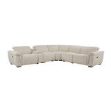 Dayana Beige Boucle Power Motion Sectional Sofa - Ornate Home
