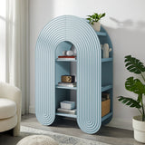 Daydream Light Blue 58" Arched Bookshelf - Ornate Home