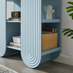Daydream Light Blue 58" Arched Bookshelf - Ornate Home