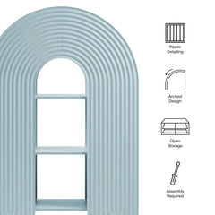 Daydream Light Blue 58" Arched Bookshelf - Ornate Home