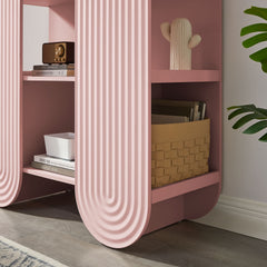 Daydream Soft Pink 58" Arched Bookshelf - Ornate Home