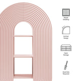 Daydream Soft Pink 58" Arched Bookshelf - Ornate Home