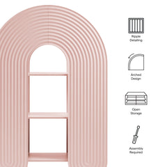 Daydream Soft Pink 58" Arched Bookshelf - Ornate Home