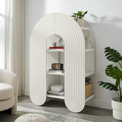 Daydream White 58" Arched Bookshelf - Ornate Home
