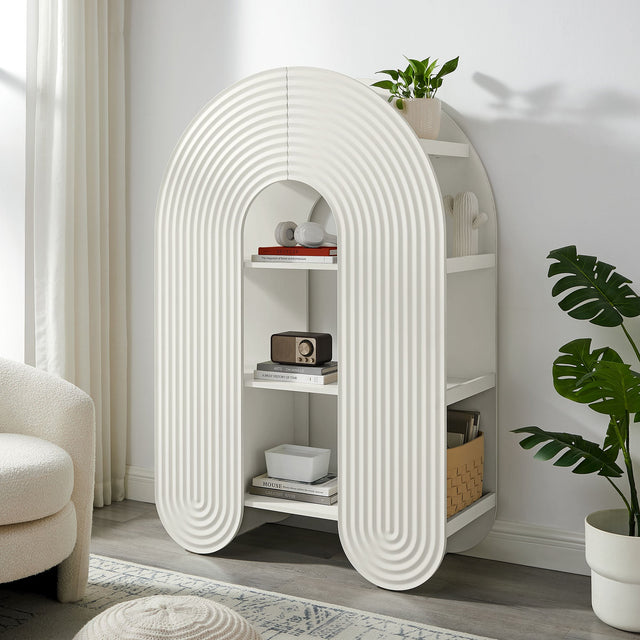 Daydream White 58" Arched Bookshelf - Ornate Home