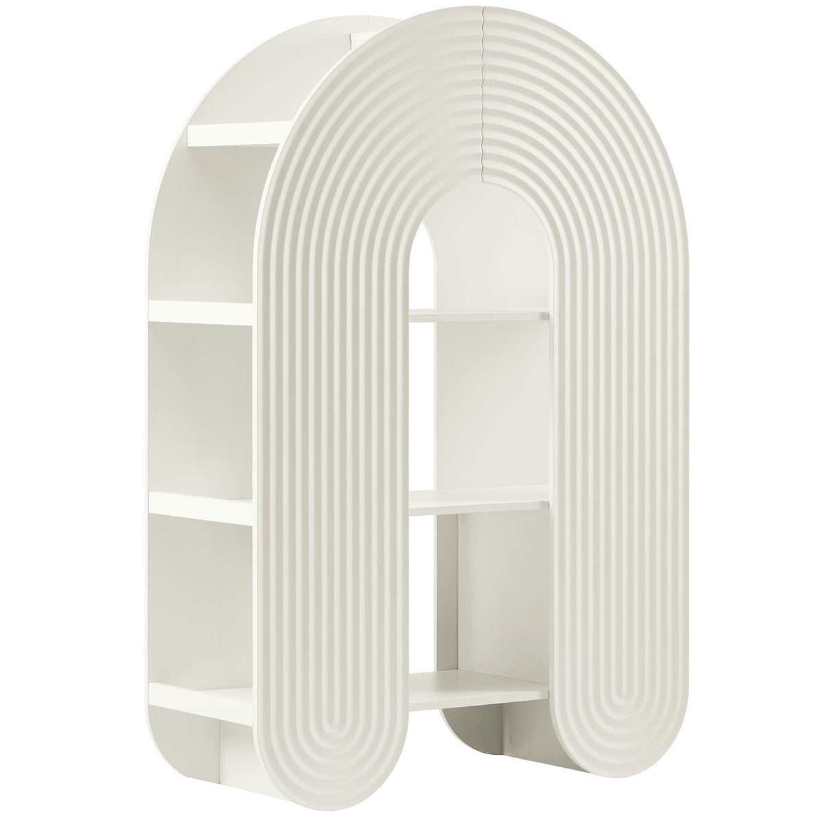 Daydream White 58" Arched Bookshelf - Ornate Home