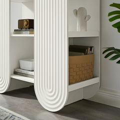 Daydream White 58" Arched Bookshelf - Ornate Home