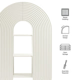 Daydream White 58" Arched Bookshelf - Ornate Home