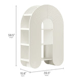 Daydream White 58" Arched Bookshelf - Ornate Home