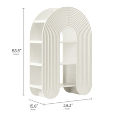 Daydream White 58" Arched Bookshelf - Ornate Home