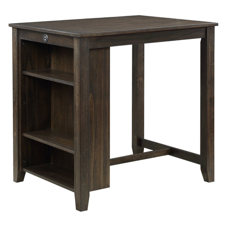 Daye Dark Cherry/Brown 3-Piece Pack Counter Height Set - Ornate Home