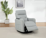 Dayes Light Grey Upholstered Power Lift Recliner Chair - Ornate Home