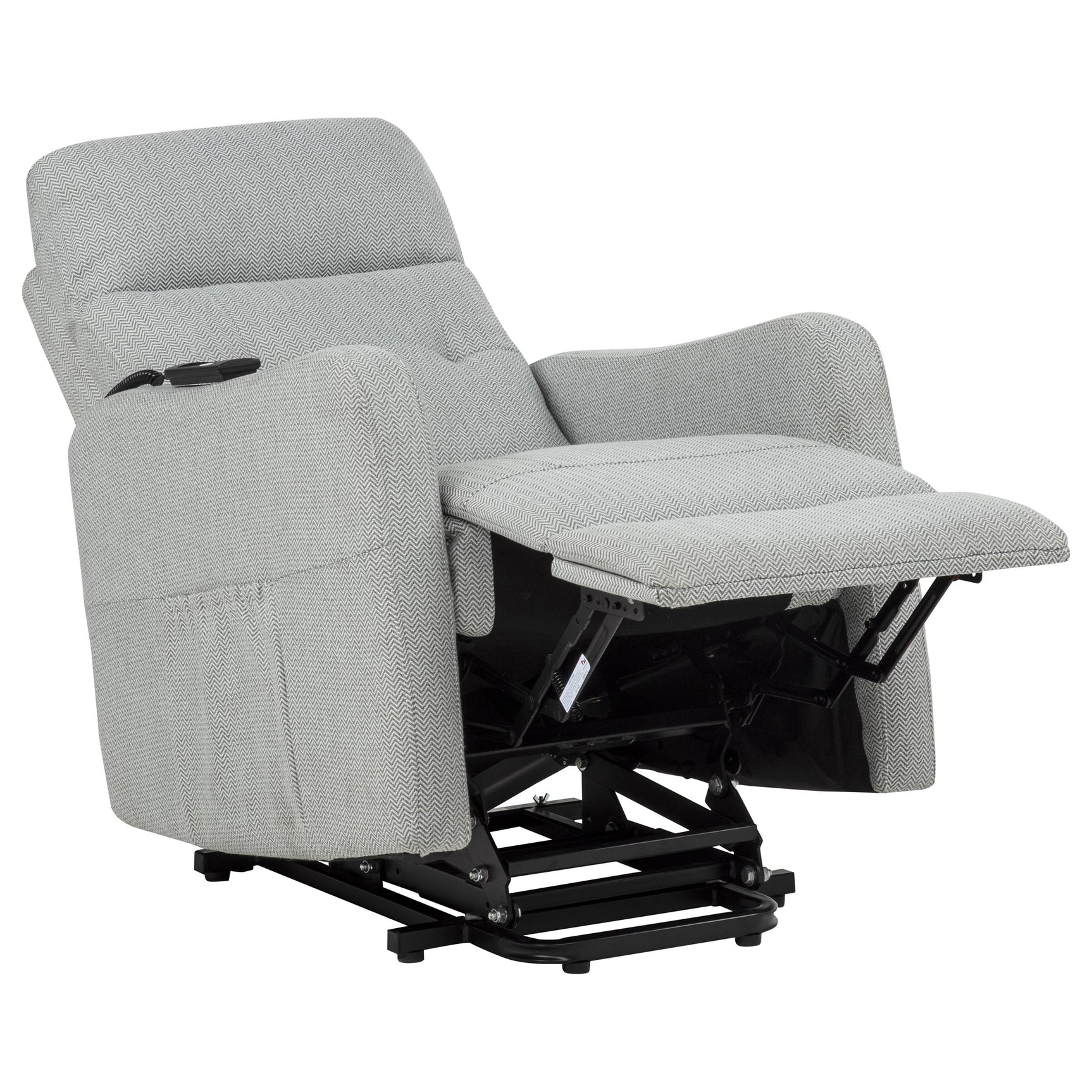 Dayes Light Grey Upholstered Power Lift Recliner Chair - Ornate Home