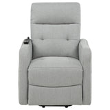 Dayes Light Grey Upholstered Power Lift Recliner Chair - Ornate Home