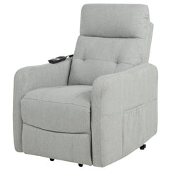 Dayes Light Grey Upholstered Power Lift Recliner Chair - Ornate Home