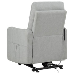 Dayes Light Grey Upholstered Power Lift Recliner Chair - Ornate Home
