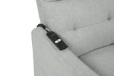 Dayes Light Grey Upholstered Power Lift Recliner Chair - Ornate Home