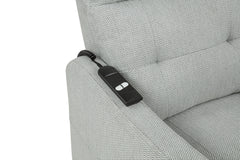 Dayes Light Grey Upholstered Power Lift Recliner Chair - Ornate Home