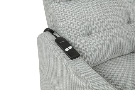 Dayes Light Grey Upholstered Power Lift Recliner Chair - Ornate Home